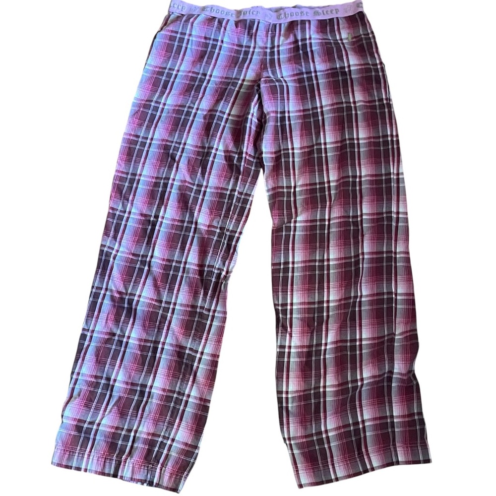 Juicy Couture Pink and Red Plaid Pants